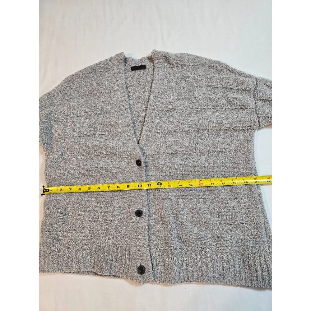ATM Womens Boucle Cardigan Sweater waist length Button-Down Soft Knit size‎ M